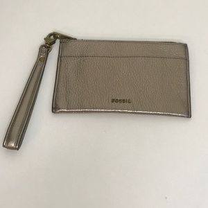 Fossil Metallic Wristlet Clutch